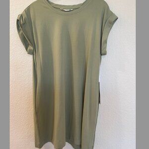 NWT Given Kale Sage Green T-Shirt Dress